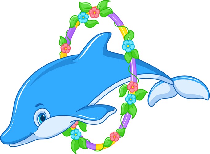 Jumping dolphin Vector Image