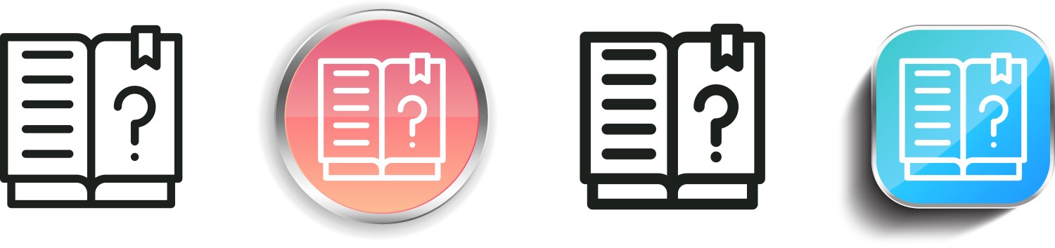 Manual icon thin linear regular and button style vector image