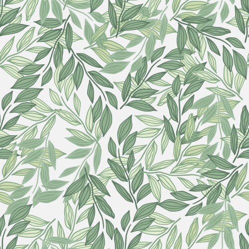 Floral leaves seamless pattern graden lush leaf Vector Image