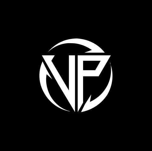 Vp logo monogram design template Vector Image