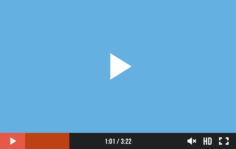 media player window web app play frame vector image