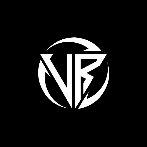Vr logo monogram design template Vector Image