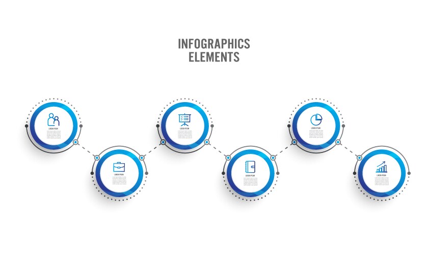 abstract elements of graph infographic template vector image