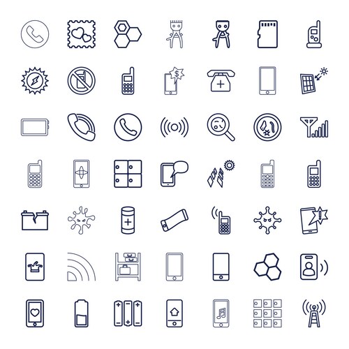 Cell icons (36236140) – Free Vector | VectorStock