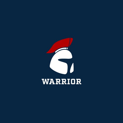Warrior spartan helmet logo icon symbol Vector Image