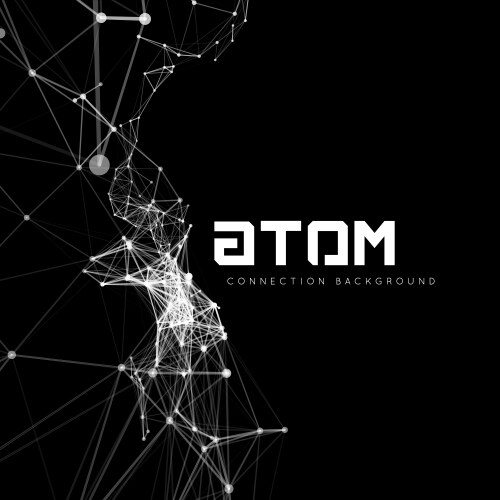 Abstract polygonal space low poly dark background Vector Image