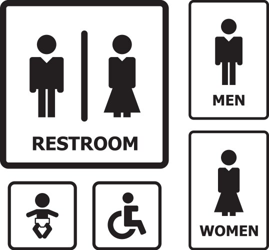 Restroom sign vector image