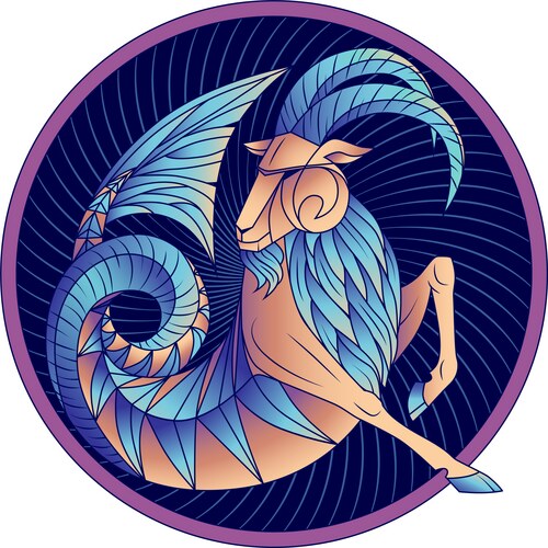 Zodiac Capricorn Goat Symbol Vector Image