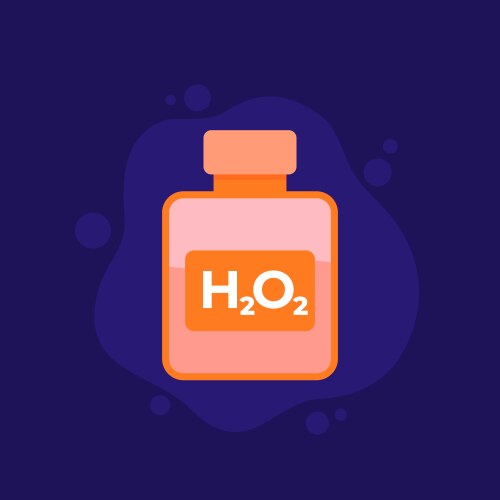 hydrogen peroxide bottle icon vector