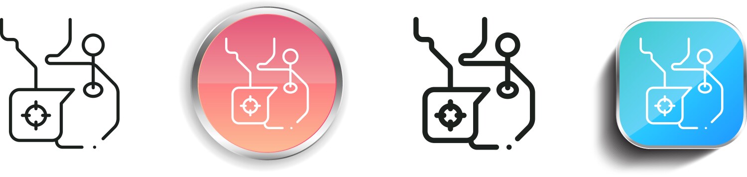 Map icon thin linear regular and button style vektorbild