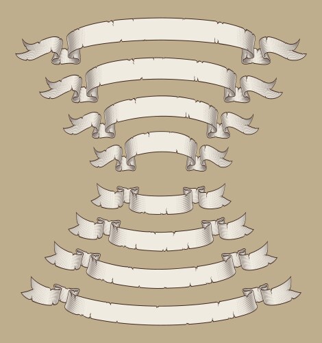 Antique Papyrus Scrolls Vector Image