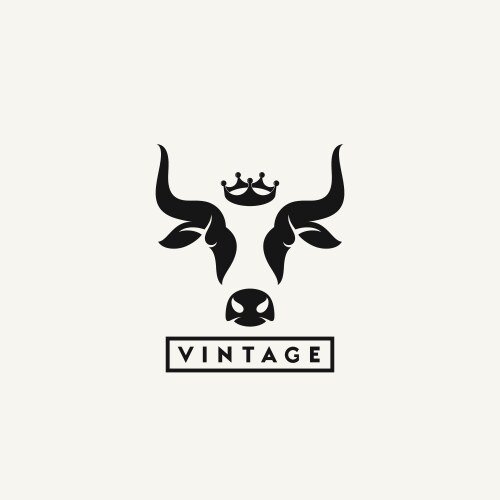 Cow head logo icon Royalty Free Vector Image - VectorStock