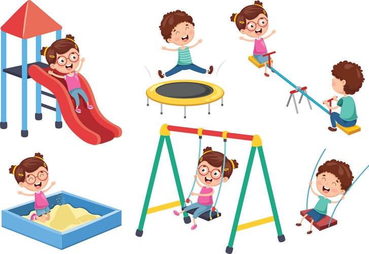 Children at park Vector Image