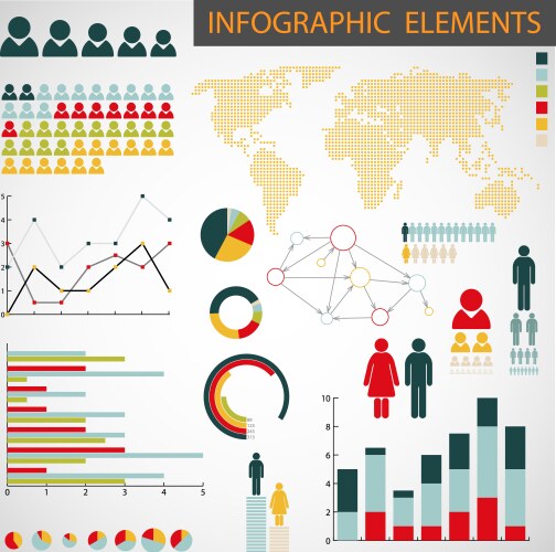 Modern Data Charts & Diagram Collection – Royalty-Free Vector | VectorStock