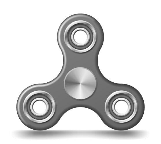 Realistic hand fidget spinner toy - stress Vector Image