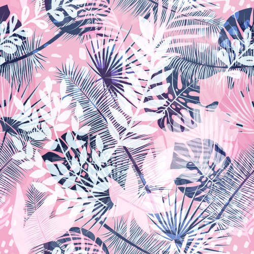 Tropical Floral Pattern Vector Image