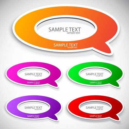 Paper round bubble for speech Royalty Free Vector Image