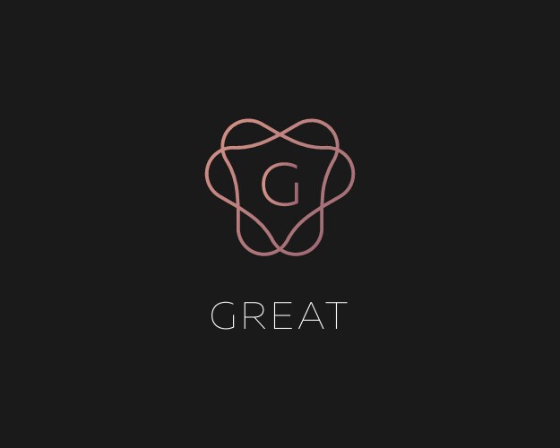 Abstract gradient linear monogram letter g logo Vector Image