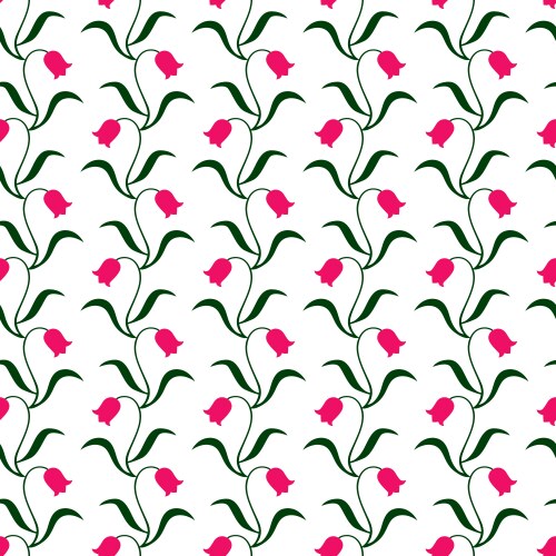 tulip pattern vector image vector image