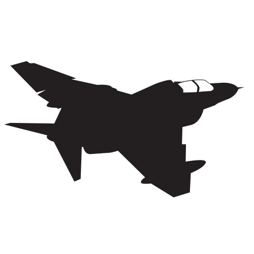 F-4 Phantom Jet Fighter Silhouette Vector Image