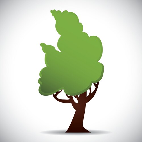 Tree design over gray background – Royalty-Free Vector | VectorStock