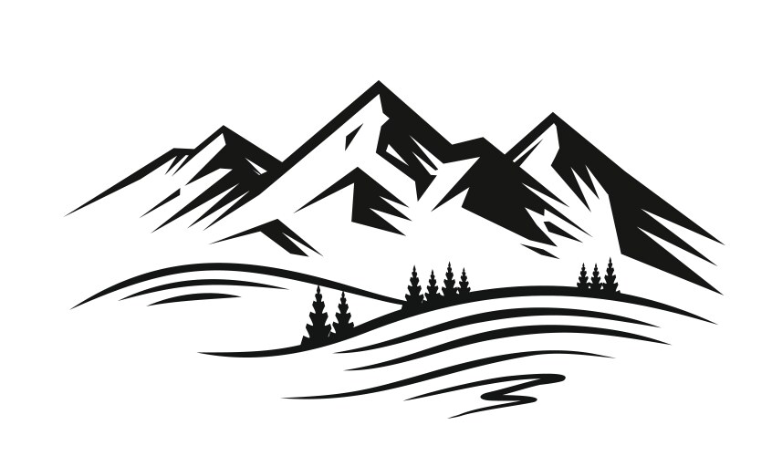 Mountain range Royalty Free Vector Image - VectorStock