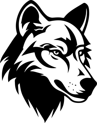 Wolf Black and White Vector Images (over 27,000)