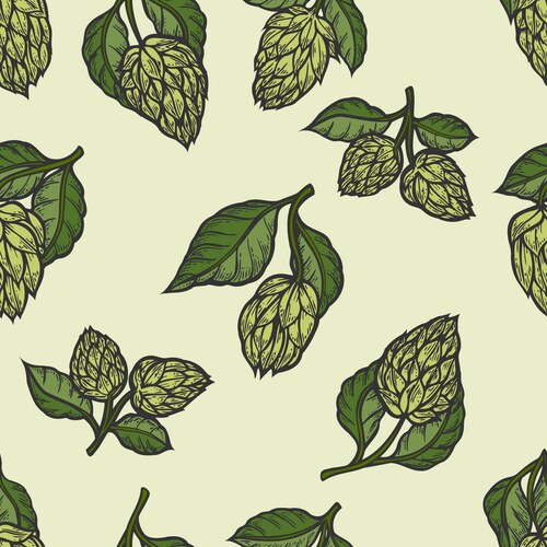 Hop Pattern Vector Hop seamless pattern – Royalty-Free Vector | VectorStock