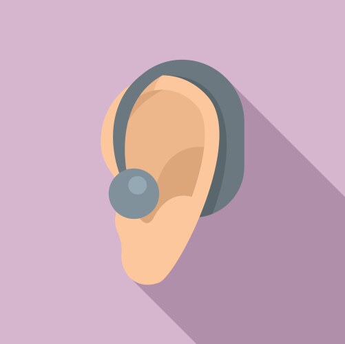 hearing aid icon flat style vector