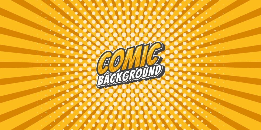 Pop art retro comic rays background Royalty Free Vector