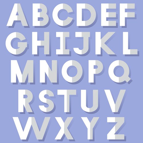Paper alphabet Vector Image