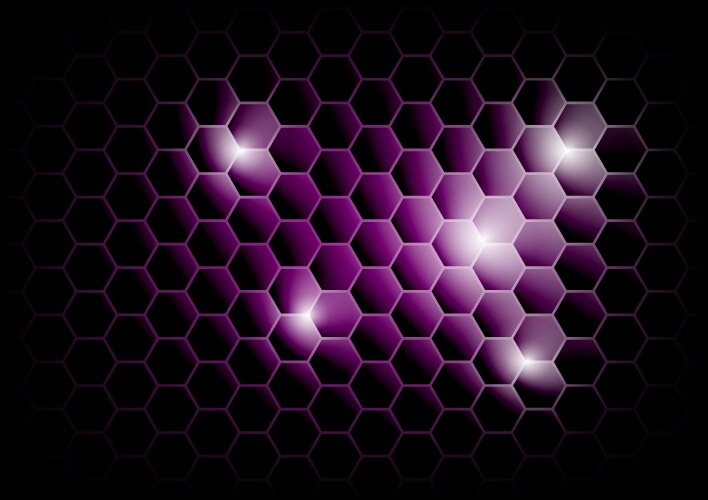 purple beehive background honeycomb bees hive vector image