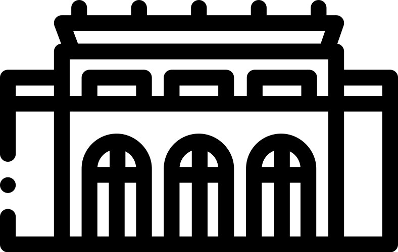 architecture icon thin linear style design vector image