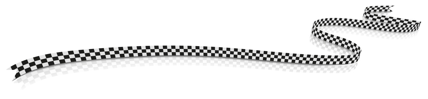 Checkered racing flag ribbon vector image