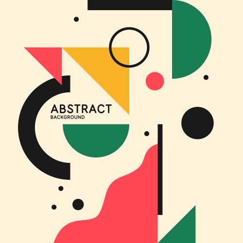 Composition with geometric shapes abstract vector image