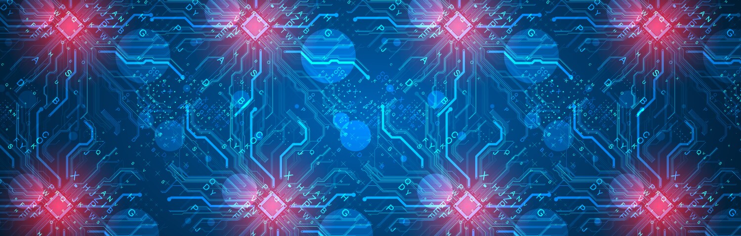 cpu concept circuit board technology background vector