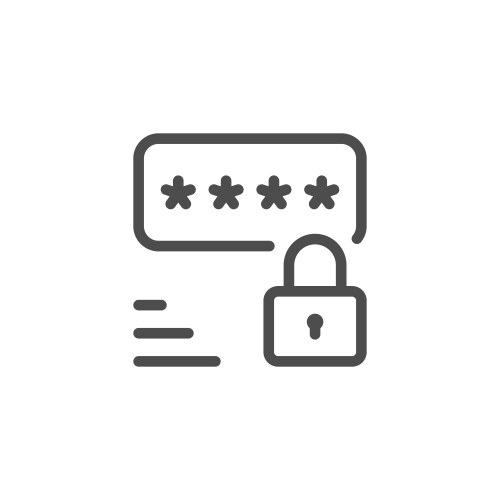 Login password icon flat page log Royalty Free Vector Image