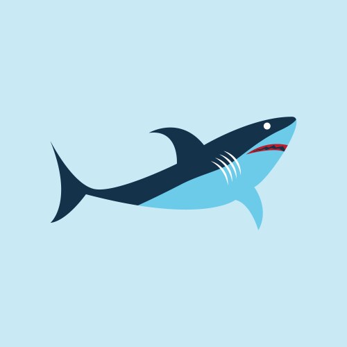 shark logo vector image vector image