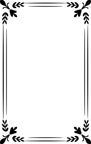 Floral Border Frame - Elegant Ornament Vector Image