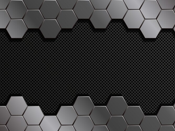Hexagon metal background Royalty Free Vector Image
