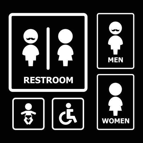 Restroom Sign Collection Vector Image
