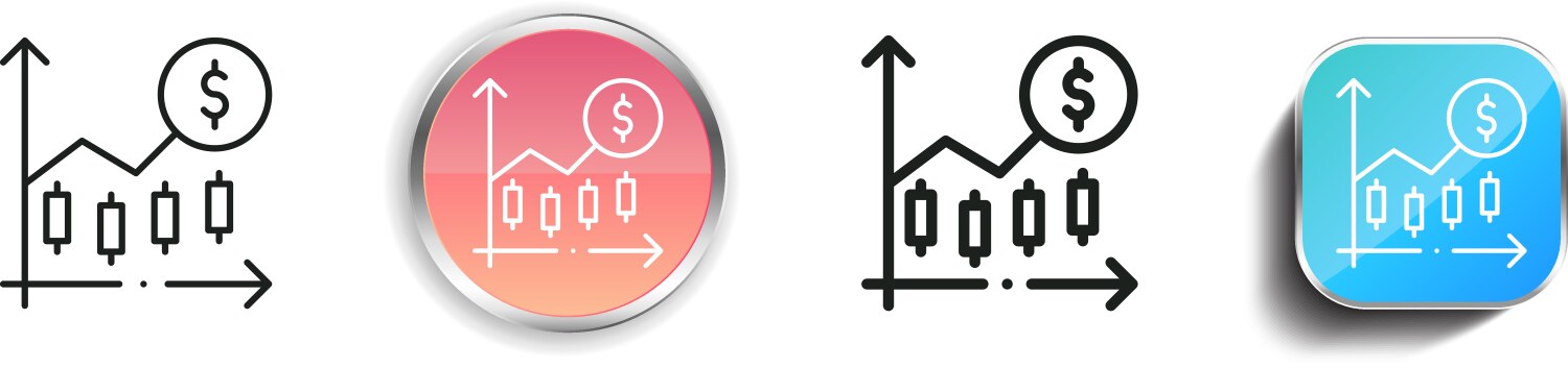 Margin icon thin linear regular and button style vector image