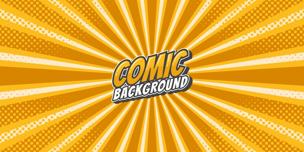 Pop art retro comic rays background Royalty Free Vector