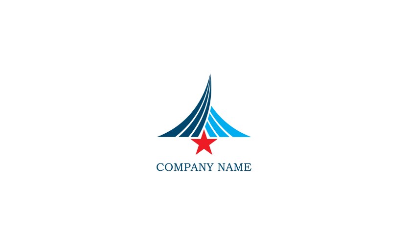 Star wing emblem logo Royalty Free Vector Image