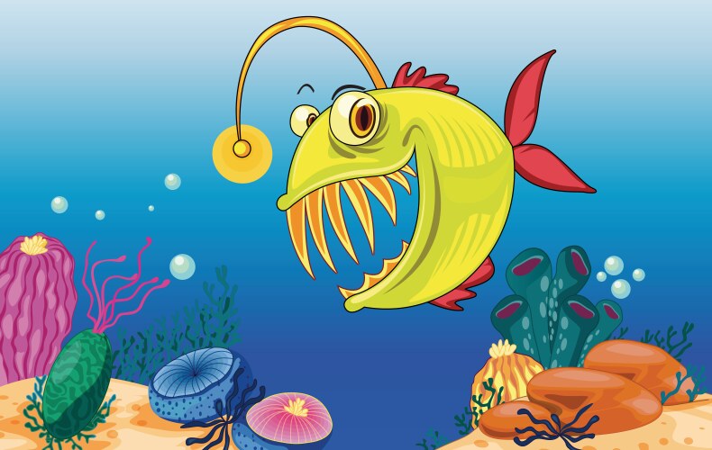 Coral fish theme image 1 Royalty Free Vector Image
