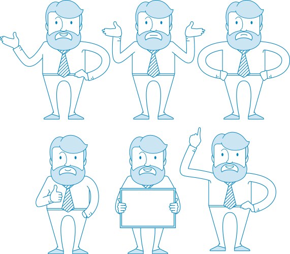 A businessman teacher man with beard vector image