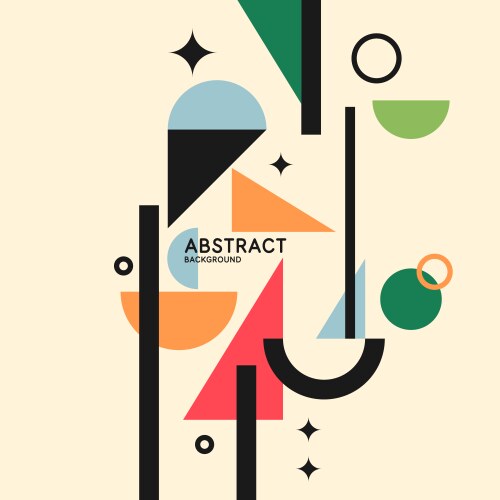 Geometric composition color Royalty Free Vector Image