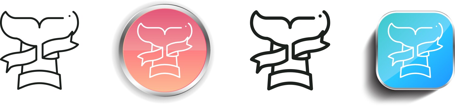 Marine icon thin linear regular and button style vector image