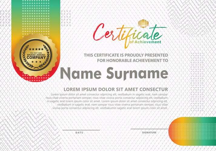 Certificate template with texture modern pattern – Free Vector ...