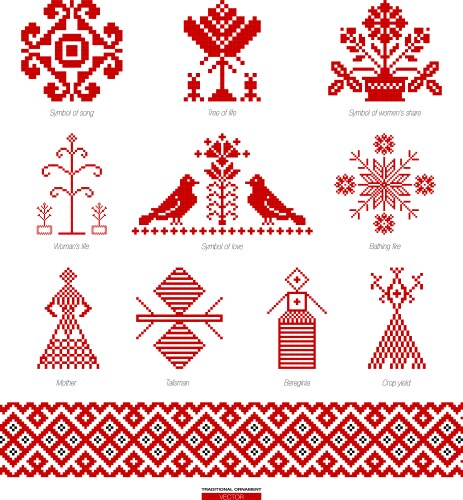 Slavic Ornament Pattern Vector Image